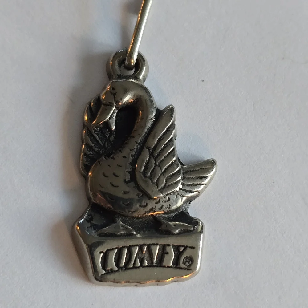 Swan pendant charm zipper pull Comfy Comey bird
